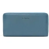 L.credi porte-monnaie Raphi Zip Around Wallet Petrol bleu pétrole