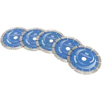 HBM Jeu de 5 disques diamantés pour la découpeuse électrique de murs / fentes professionnelle de 2 400 watts