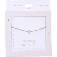 Depesche Bracelet argenté « Heart of Gold » avec croix - Bijoux pour femmes
