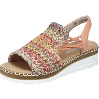 Rieker Sandales beige / bleu clair / abricot / rouge cerise