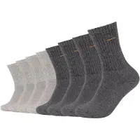 Camano Chaussettes gris foncé / gris chiné / orange