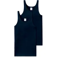 Schiesser Maillot de corps 'Essentials' bleu marine