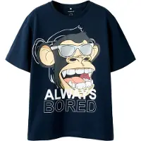 Name it T-Shirt - NkmFaddy - Ennuyé - Marine Blazer - - 9-10 ans (134-140) - T-Shirt