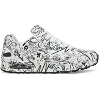 SKECHERS Baskets pour hommes UNO - PROCESS SKETCH, modèles 21218-41, 21218-42, 21218-43, 21218-44, 21218-45, 21218-46, 21218-47, référence SKE-183501, couleur blanc/noir, pointure 47
