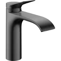 Hansgrohe robinet de lavabo monocommande Vivenis, finition noir brossé, sans bonde, technologie CoolStart