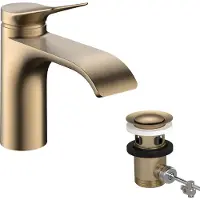 Hansgrohe Vivenis, robinetterie de lavabo 80 CoolStart, avec garniture d'écoulement, saillie 133mm, 75014140