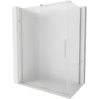 Mexen Velar 160x85 Cabine de douche, verre dépoli, nickel brossé