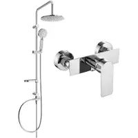 Mexen Carl ensemble de douche extérieur avec pomme de douche et robinet de douche Alexa, chromé - 71240240-00