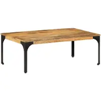 vidaXL Table basse 100x55x35 cm en bois massif de manguier
