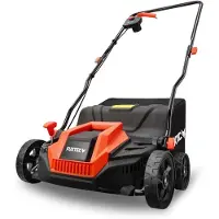 FUXTEC Scarificateur électrique FX-EV320ECO - Largeur de travail 32cm | Aérateur de gazon 1300 W | Réglages de profondeur de -12 à +10 mm | Bac de ramassage 40 L