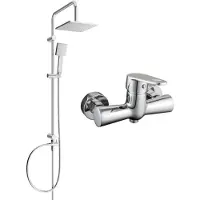 Mexen Tord ensemble de douche murale avec pomme de douche et mitigeur de douche Kama, chrome - 72540200-00