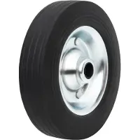 vidaXL Roue pour béquille de remorque Ø20x5 cm en caoutchouc plein et acier