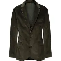 Hackett pour homme. HM470485 Americana Cord vert (42/32), Casuel, Fête, Coton, Classique, Manche longue