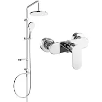 Mexen Erik ensemble de douche en applique avec douche de tête et robinetterie de douche Milo, chrome - 71340205-00
