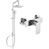 Mexen Tord ensemble de douche apparent avec pomme de douche et mitigeur Alexa, chrome - 71240200-00