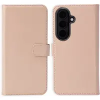 Selencia Étui portefeuille en cuir véritable Samsung Galaxy S26 - Dusty Pink