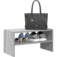 vidaXL Étagère à chaussures empilable sonoma gris 60x30x30,5 cm