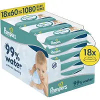 Pampers 99% Water (18 x 60 pcs)