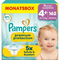 Pampers Premium Protection (Taille 4+, Pack mensuel, 162 pcs)