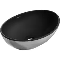 Mexen Elza lavabo pour plan de travail 40 x 33 cm, décor czarna mat/argent (21014023)