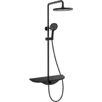 Mexen Exxo ensemble de douche apparent avec pomme de tête et mitigeur, noir - 78113-70