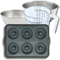 Zenker Set de 5 ustensiles de pâtisserie moule à gâteaux 2 bols spatule pâtisserie et verre doseur Silicone fibre de verre Silicone fibre de verre Silicone fibre de verre