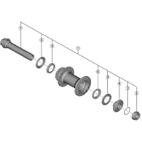 Shimano Axe De Moyeu Avant Tiagra Hb-rs470