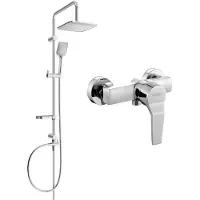Mexen Sven ensemble de douche en saillie avec douche de tête et mitigeur Caro, chrome - 746640262-00