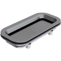 VETUS Porte en aluminium , modèle Pz621 A1, noire, dimensions 368 x 179 mm. Couleur : noir, dimensions 368 x 179 mm