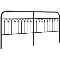 vidaXL Tête de lit de rechange en métal noir 200 cm