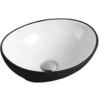 Mexen ELZA lavabo pour comptoir 40x33 cm blanc/noir (21014075)