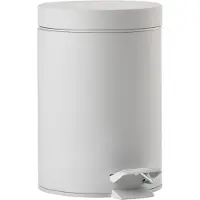 Zone Denmark Solo, 3 l, Rond, Acier, Gris clair, Pédale, 17 cm