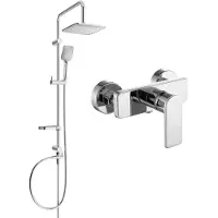 Mexen Sven ensemble de douche en saillie avec pomme de douche et mitigeur Cetus, chromé - 744340262-00