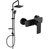 Mexen Sven ensemble de douche apparent avec pommeau de douche et mitigeur Cetus, noir - 744340262-70