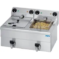 Saro Friteuse avec robinet 2 x 10 litres avec garantie 2 ans