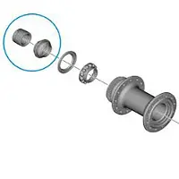 Shimano Rs710 Rear Hub Axle Argenté
