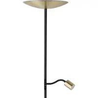Eglo Lampadaire LED Conivarino, lampe de salon, lampe d'appoint avec lampe de lecture flexible, lampadaire à intensité tactile, blanc chaud, 170 cm