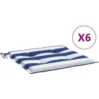 vidaXL Coussins de chaise de jardin lot de 6 50x50x4 cm tissu