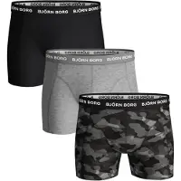 Björn Borg Cotton Stretch Boxers 3Pack Noir Gris