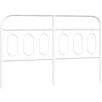 vidaXL Tête de lit de rechange en métal blanc 150 cm