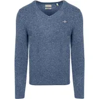 Gant Pullover Col-V Wool Blend Bleu taille XXL