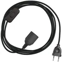 Creative Cables Snakebis E14 Lamp Holder With Wired 1.8 M Noir
