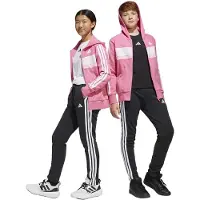 Adidas Ensembles de survêtement Seasonal Essentials Tiberio 3-Stripes Fleece Track Suit Kids filles - Rose - 7 / 8 ans