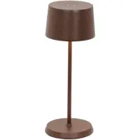 Zafferano Olivia Pro Micro Lampe De Table Led Corten Rechargeable Et Dimmable