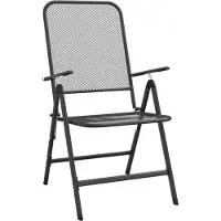 vidaXL Ensemble de jardin 3 pièces métal déployé anthracite