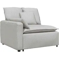 vidaXL Module d'extrémité d'accoudoir de canapé modulaire avec coussins Gris nuage 100 cm