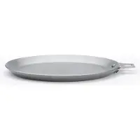 De Buyer - Poêle à crêpes amovible en tôle d'acier MINERAL B - Diamètre 26 cm -, Gris