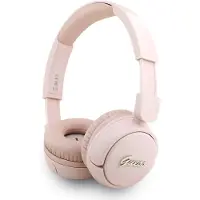 GUESS Logo Script Headphones Rose