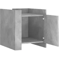 vidaXL Table de chevet gris béton 45x50x50 cm bois d’ingénierie