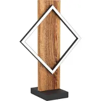 Eglo Lampe de table design Boyal noir avec bois foncé